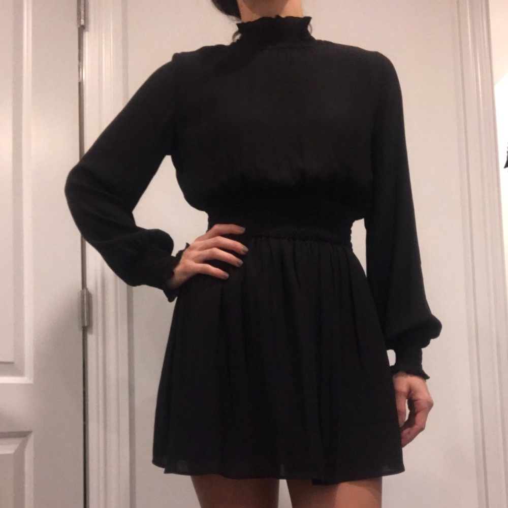 Black mini dress